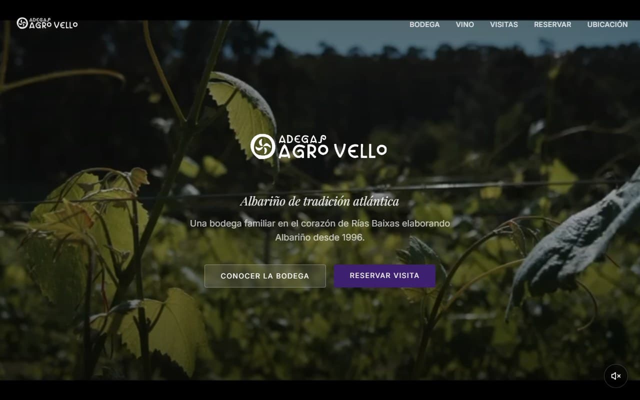 Captura del proyecto Bodegas Agrovello